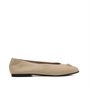Chanel CC Turnlock Vintage Leather Ballet Flats Size 38